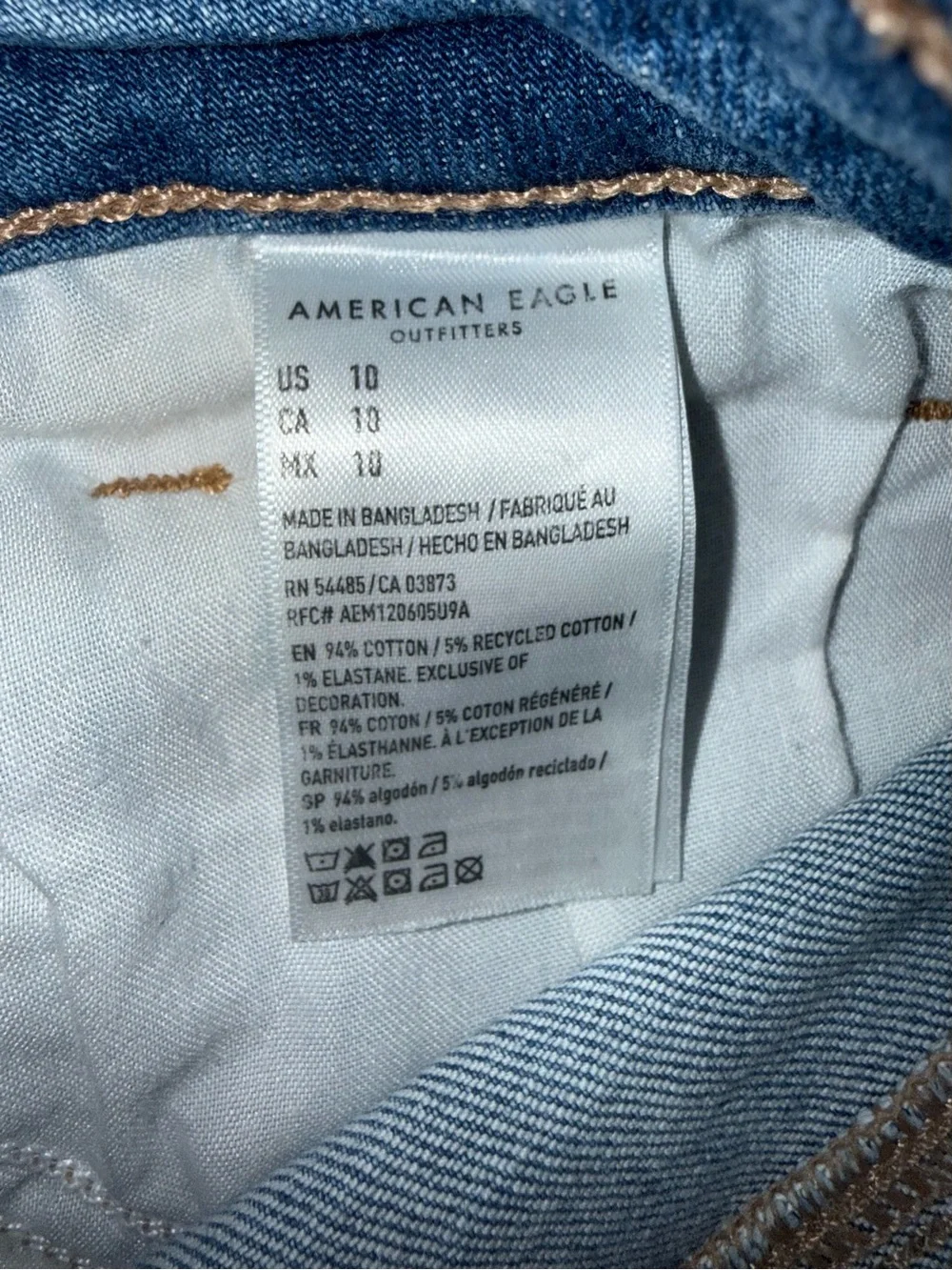 American Eagle Outfitters Light Blue High-Rise Rolled Hem Denim Shorts